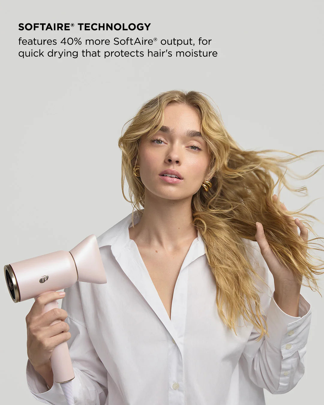 T3 Micro AIRE IQ Intelligent Hair Dryer Kit Satin Blush