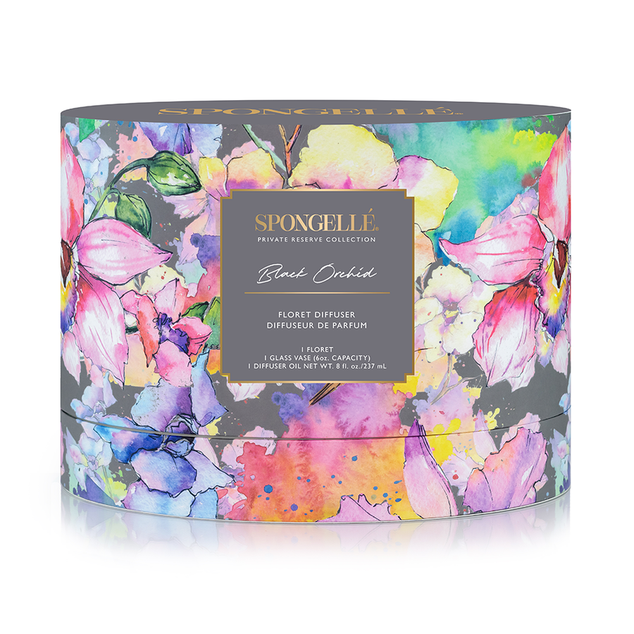 SPONGELLE FLORET DIFFUSER GIFT SET, PRIVATE RESERVE, BLACK ORCHID