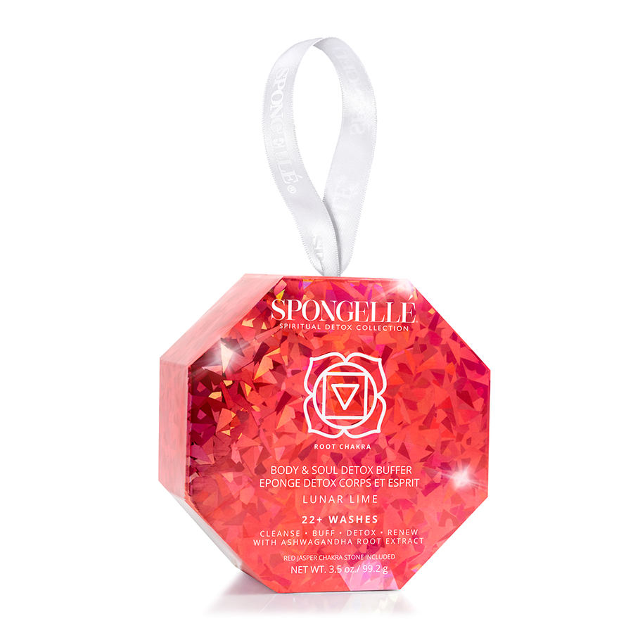 Spongelle Body Wash Infused Buffer, Spiritual Detox, LUNAR LIME RED JASPER