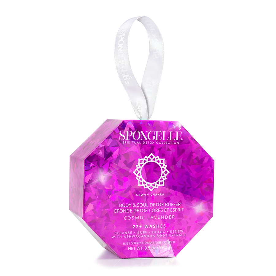 Spongelle Body Wash Infused Buffer, Spiritual Detox, COSMIC LAVENDER ROSE QUARTZ