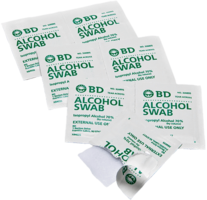 Alcohol Prep Swab, 70% Isopropyl Alcohol, 100pcs