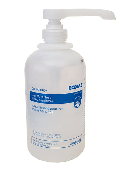 Ecolab Quick Care Gel Waterless Hand Sanitizer